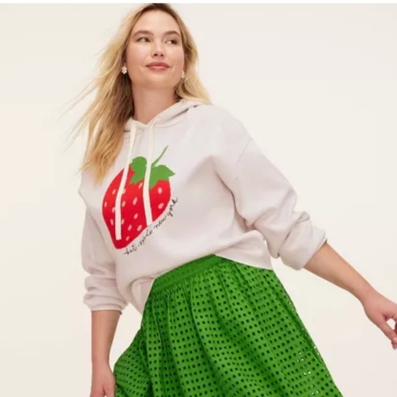 Kate Spade x Target Strawberry Hooded Sweatshirt Cream - Picture 5 of 6
